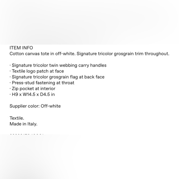 Thom Browne Off-White Small Tote - Picture 13 of 13